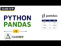 Class 12 IP 2026-27 Python Pandas Complete Introduction Install Pandas Series DataFrame