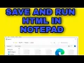 Download Lagu HOW TO SAVE AND RUN HTML IN NOTEPAD-2022  #shorts  #html  #htmlnotepad #html5 #htmltutorial