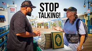 She Didn't Want Me To Speak To People About Islam! LA Street Dawah With “The Warner”