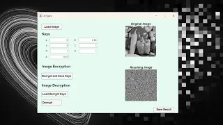 GUI implementing Efficient Chaotic Image Encryption in MATLAB