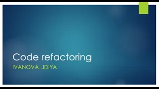 Code Refactoring Bad Code 2