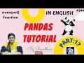 Pandas Tutorial Part 17 nunique function statistical function using pandas python pandas