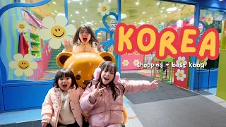 we let the kids loose in myeongdong first day in korea shopping pop mart kbbq
