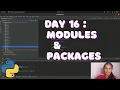 Day 16 Modules and Packages Python Malayalam
