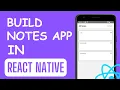 Note taking application using React Native CLI