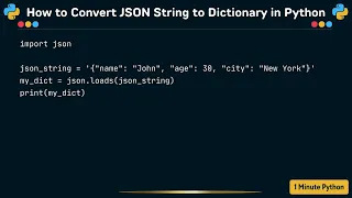 How to Convert JSON String to Dictionary in Python