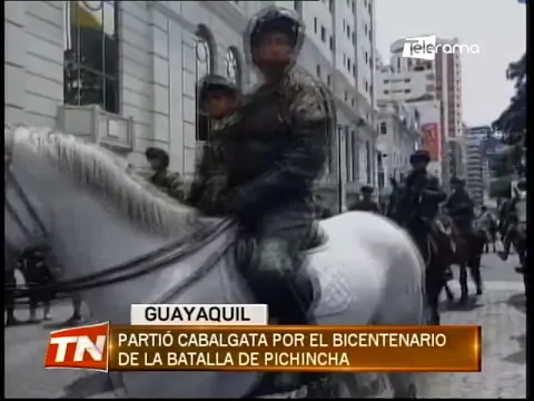 Partió cabalgata por el bicentenario de la batalla de Pichincha