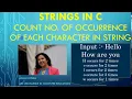 Strings in C Program to count occurences of each character in a String