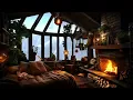 Thunderstorm with Lightning, Rain, Crackling Fireplace & Sleeping Cats in a Cozy Cabin