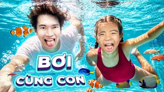 𝐓𝐨𝐧𝐲 | 𝟐𝟒𝐇 Dạy Bơi Cho Con Gái 6 Tuổi 😱