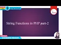 String Functions in PHP part-2