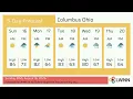 Weather in Columbus Ohio - Sunday Aug 16 2026