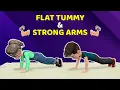 FLAT TUMMY STRONG ARMS ARM CORE EXERCISES FOR KIDS 15 MINUTES