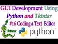 Coding Text Editor Using Python In Tkinter - Python GUI using Tkinter In Hindi