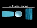 Volume formulas for 3D shapes Manim
