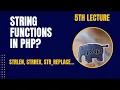 PHP String Functions in Hindi strlen strrev substr str - replace