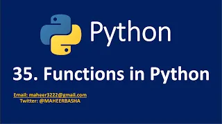 35 Functions in Python