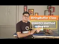StringBuffer insert Method in Java with Examples