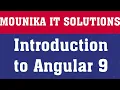 -1 - Angular 9 Introduction in telugu learn angular in Telugu Introduction to Angular