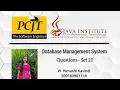 Database Management System - Question Set 20 Java Institute