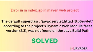 SOLVED The superclass javax servlet http HttpServlet not found on the Java Build Path