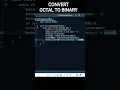 Java Program Convert Octal to Binary