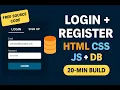 Build Login Sign Up Forms with Database - Step By Step 20 Mins
