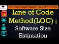 L15 Line of Code Method LOC Software Size Estimation Examples Software Engineering Lectures