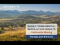 Jefferson County Short-Term Rental Regulation Updates Community Meeting
