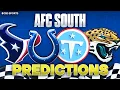 2026 AFC South Predictions Picks to Win Final Standings