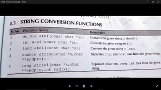 String conversion and memory function 19