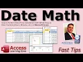 Date Math in Microsoft Access Calculations Days Weeks Hours Minutes Seconds