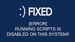 Enable PowerShell Scripts on Windows