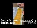 Santa Express Stencil Techniques Highlighting Ombre Effect