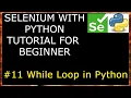 While Loop in Python Selenium with Python tutorial for beginner