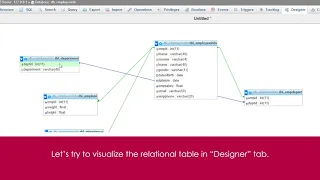XAMPP Mysql relational database with designer view