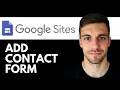 How to Add a Contact Form in Google Sites 2026 Embed Contact Form Plugin on Google Site