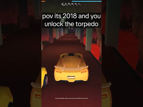 pov its 2018 and you unlock the torpedo in roblox jailbreak