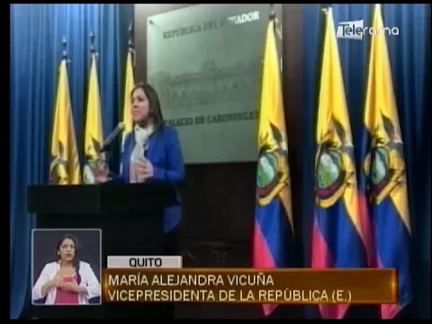 María Alejandra Vicuña, vicepresidenta de la república encargada
