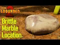 Grounded 2 brittle marble shards location how to mine brittle marble