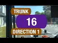 SBS Transit Trunk 16 Direction 1 Bus Service Route Visual