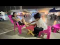 4 THAILAND STREET MASSAGE in heavy rain storm STRONG FOOT MASSAGE