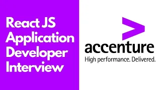 Accenture - ReactJS Interview Application Developer 2 Years ReactJS application Developer 2025