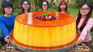 Amazing cooking tasty fresh giant caramel and eat recipe | Amazing video