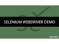 Selenium WebDriver Demo Selenium WebDriver Tutorial Edureka
