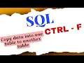 Copy Data from One Table to Another Table in SQL Tamil SQL Tutorial for Beginners SQL