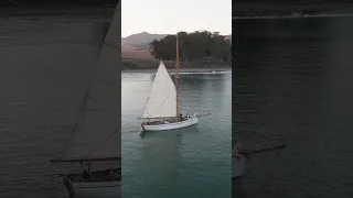 Leaving San Simeon anchorage in the beautiful evening light