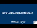 Intro to Research Databases