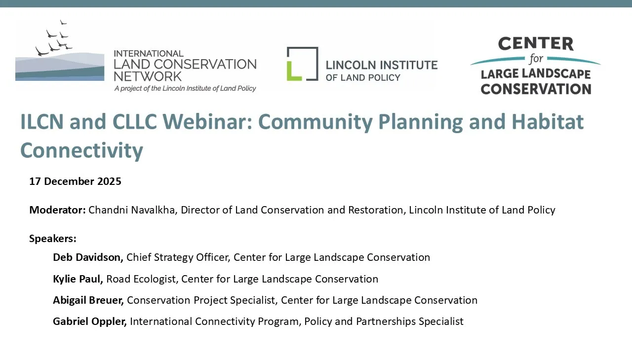 ILCN/CLLC Webinar: Community Planning and Habitat Connectivity