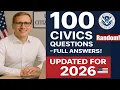 Master the 100 Civics Questions for US Citizenship Interview 2026 random full answers